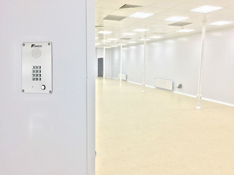 stainless steel intercom in the cleanroom